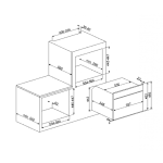 Smeg SF4104MCN 40公升 45厘米 嵌入式微波焗爐 (黑色)